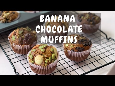 Video Banana Chocolate Muffins/ Cách làm bánh Muffin chuối... - youtube