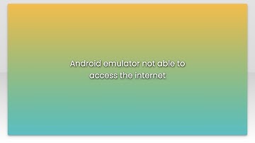Android emulator not able to access the internet