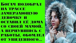 Богач подобрал на трассе замерзающую девочку и оставил её дома , а вернувшись с работы, обомлел...