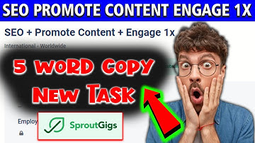 Sproutgigs New Task SEO Promote Content Engaage 1X Task On Sproutgigs | Sproutgigs By Saqib Online