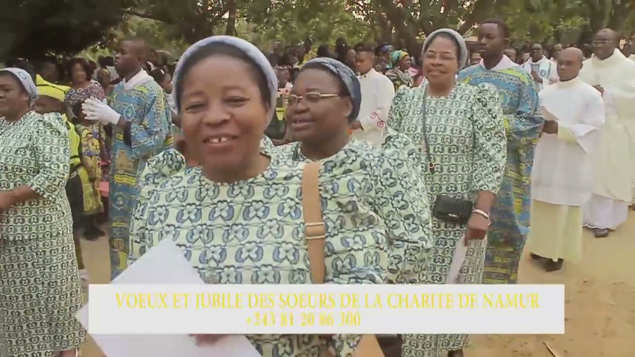 DIOCÈSE DE KENGE. VOEUX ET JUBILÉ SOEUR CHARITÉ DE NAMUR À St HIPPOLYTE  BANDUNDU VILLE .