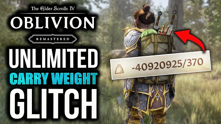 Oblivion Remastered: How To Get UNLIMITED CARRY WEIGHT GLITCH (Very Easy)