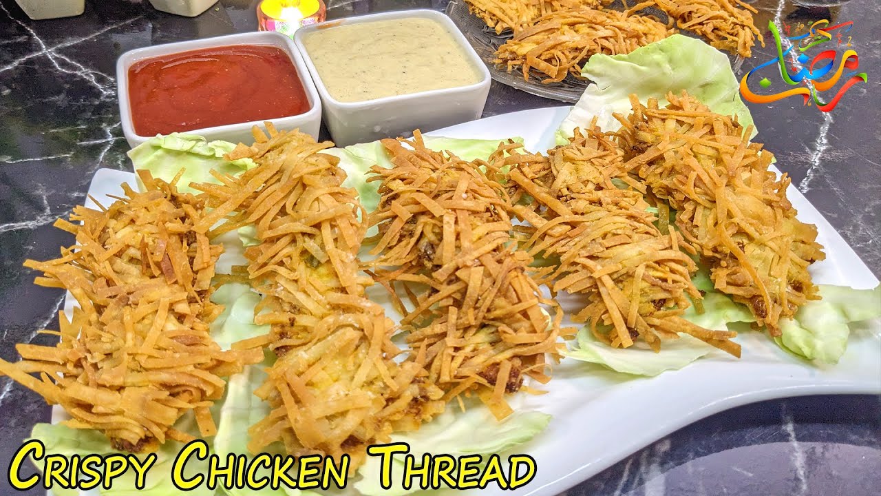 crispy-chicken-thread-recipe-i-chicken-snacks-recipe-i-iftar-recipes-i