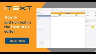 How to add rich text in the iText DITO Editor
