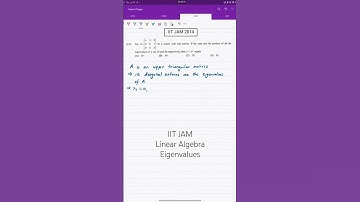 ✴️ Eigenwaardeprobleem van IIT JAM 2014 opgelost ✔️#IITJAM #LineaireAlgebra #Eigenwaarden