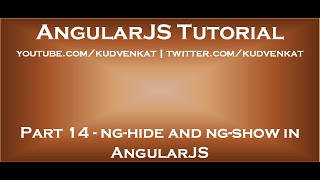 ng hide and ng show in AngularJS