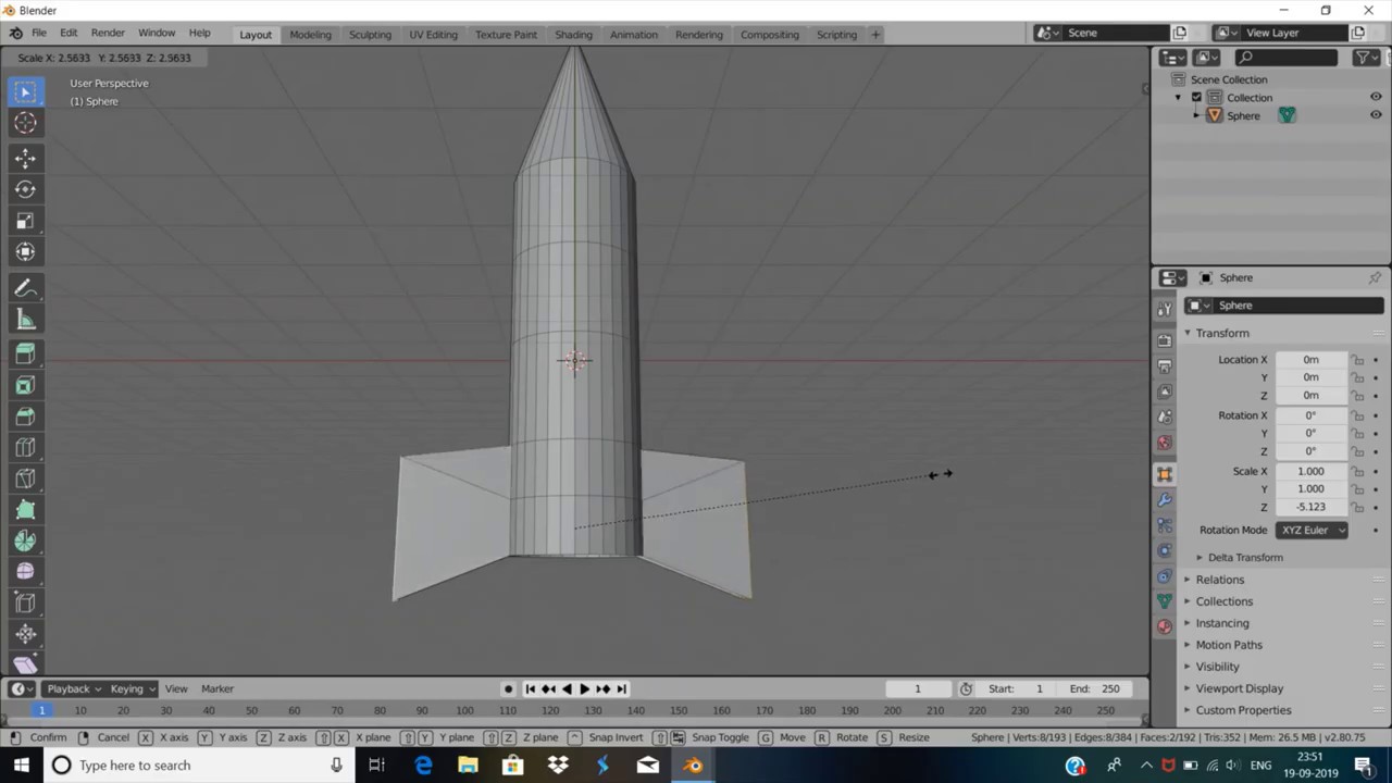how to make ROCKET in blender 2.8/ how to make 3D animation of ROCKET