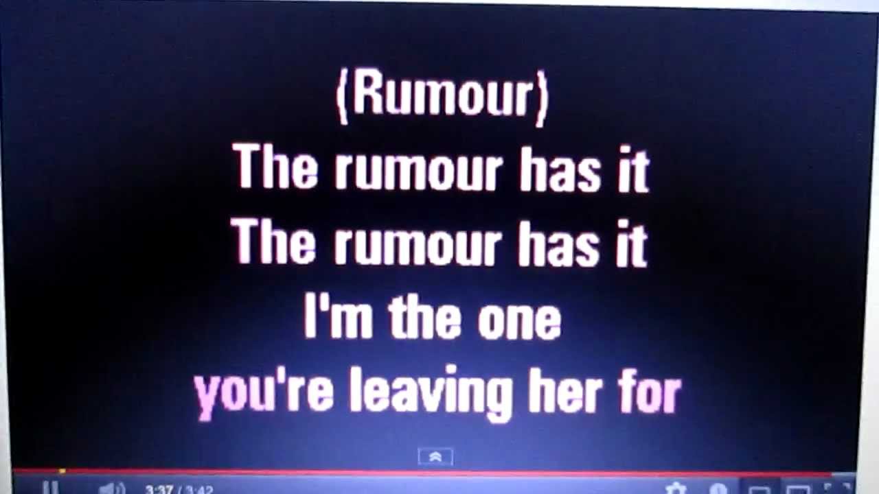 Rumor Has It Lyrics Deutsch