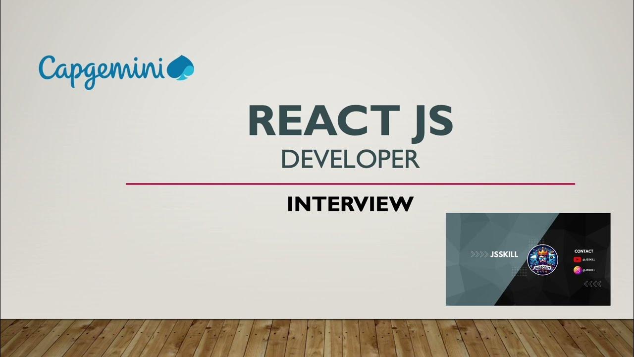 React Interview Questions and Answers | Capgemini | Frontend Interview ...