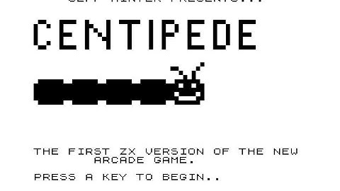 Retro Games - Sinclair zx81 Centipede - Eighty One Emulator for PC