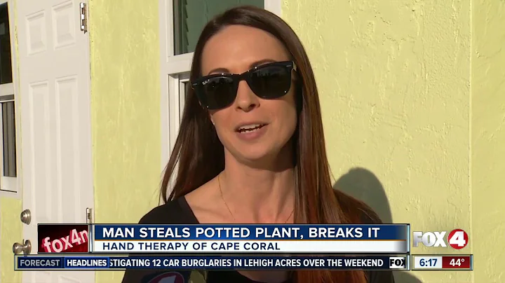 Man steals potted plant, then drops it