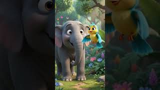 🐘🐦 The Elephant and The Little Bird | Cute Animal Story for Kids | Cartoon Short#KidsAnimat