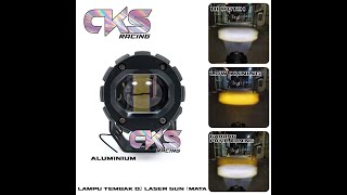 Lampu Tembak Laser Gun D2 Sorot Hi Low Putih Kuning 60W Super Terang Mobil Motor