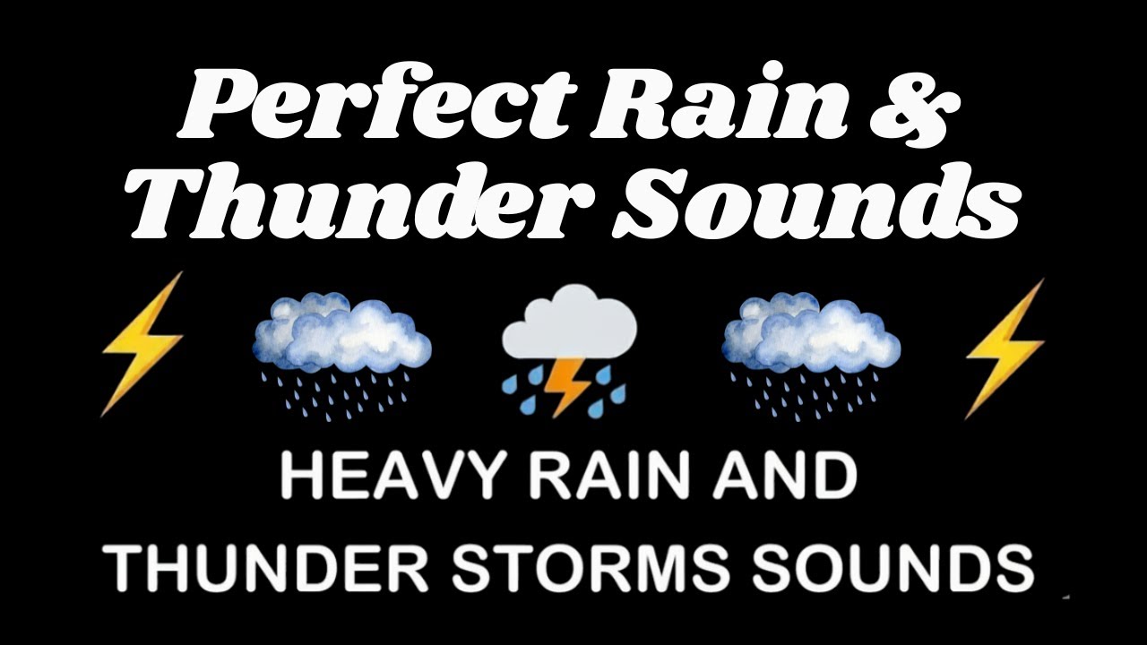 Rain & Thunder Sounds for Sleeping, ASMR | Thunderstorm, White Noise, Stress Relief
