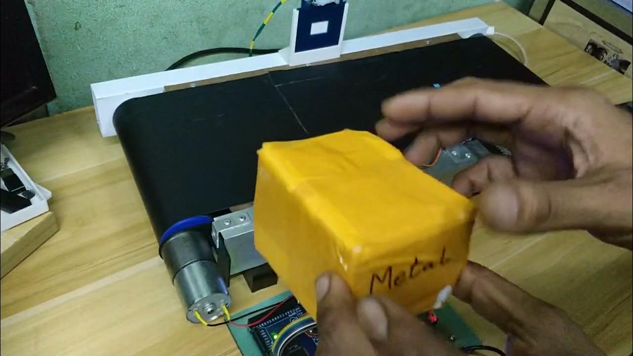 Metal and Non Metal Product Sorting Conveyor using Arduino - YouTube