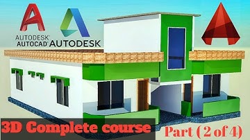 AutoCAD 3D House Design with Rendering Part  (2 of 4)