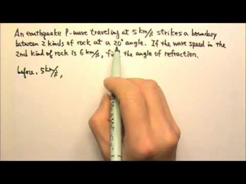AP Physics 2: Waves 8: Refraction 3: Law of Refraction Problem