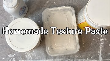 One minute video tutorial on making own texture paste.