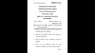 MMPC–017 Dec 2023 | IGNOU Previous Year Question Paper