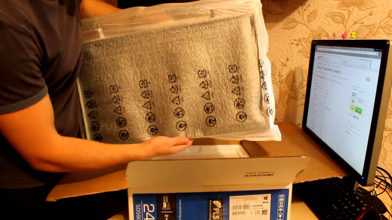 Sample of unboxing Samsung S24D590PL