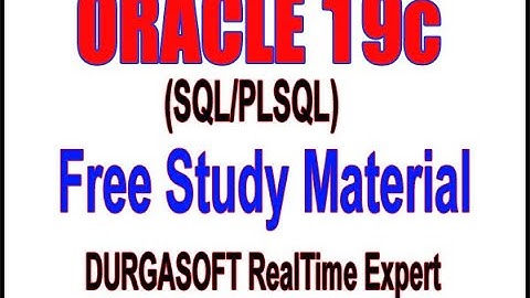 ORACLE 19c  by Mr. Murali Sir