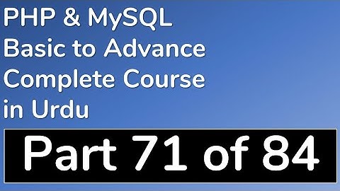 71 How to Delete Data from Table in MySQL in Urdu - PHP & MySQL Tutorial in Urdu (Basic to Advance)