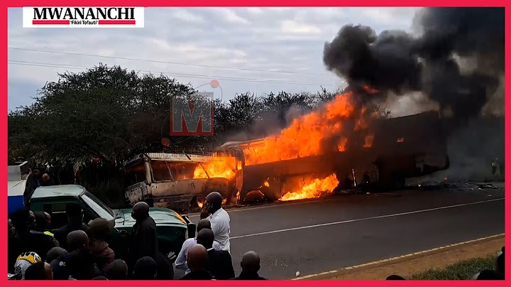 MASHUHUDA WASIMULIA ILIVYOKUWA AJALI MABASI YA ABIRIA KUGONGANA KUWAKA MOTO ABIRIA WAKIWA NDANI SAME