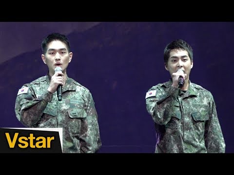 엑소 시우민-윤지성-조권의 뮤지컬 시연 (뮤지컬 &amp;#39;귀환&amp;#39; 제작발표회)