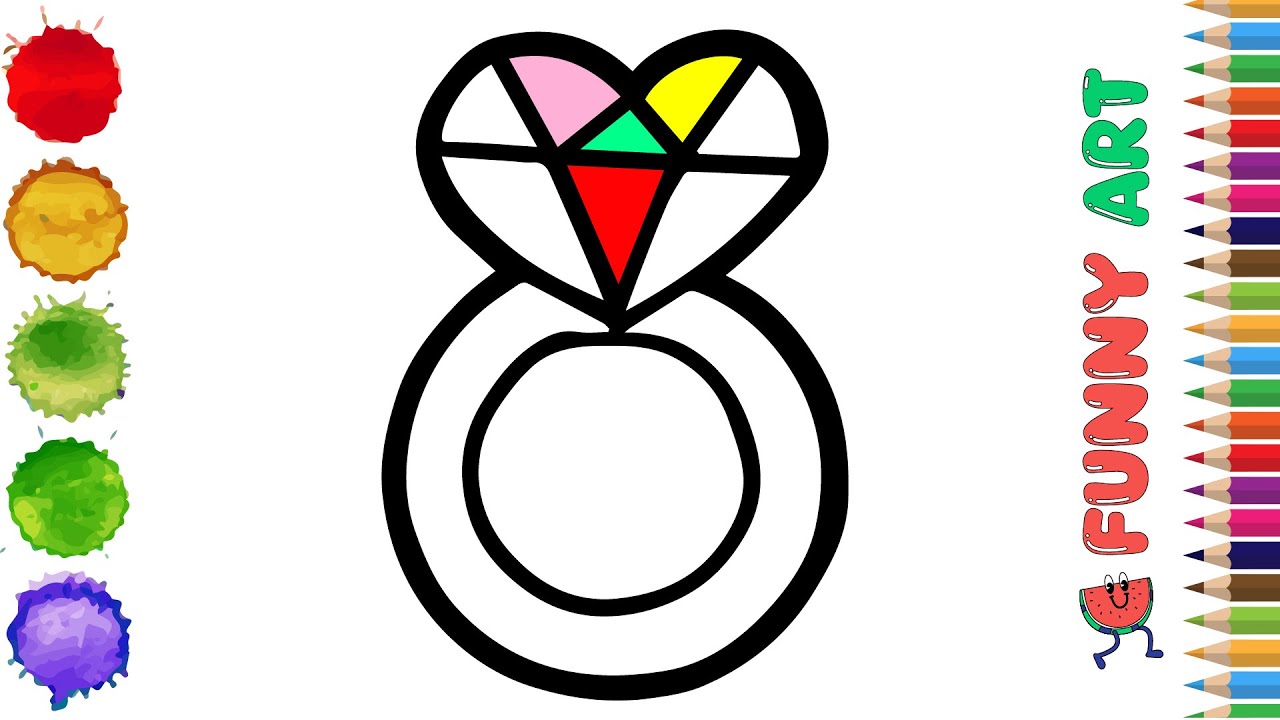 How to Draw a Diamond Ring | Step by Step