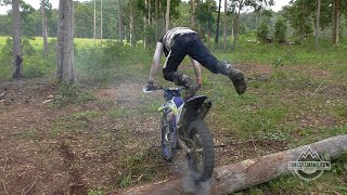 Trying to balance at a standstill and do a log burnout