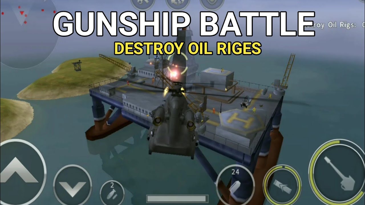 Destroy Oil Riges. Gunship battle. Gunship battle strike #gunshipbattle  #gameplay