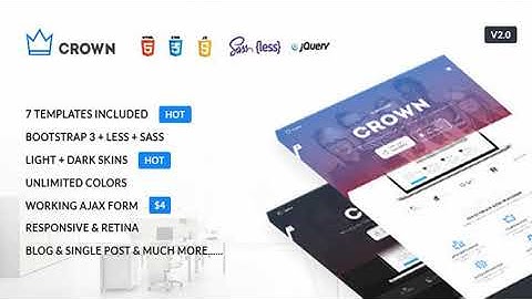 Crown - Multipurpose Responsive Landing Page | Themeforest Website Templates and Themes