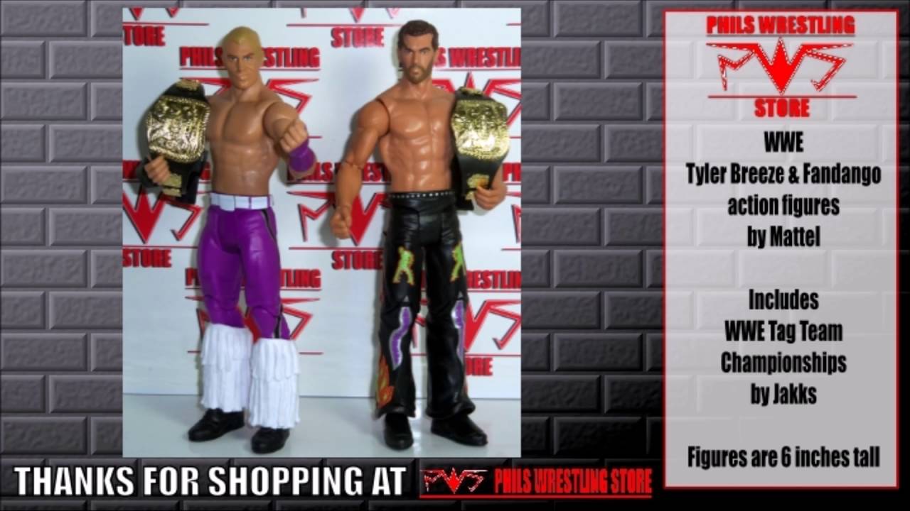 WWE Tyler Breeze and Fandango Tag Team Champion Mattel Action Figures