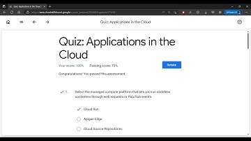 Quiz: Applications in the Cloud | Google Cloud Fundamentals: Core Infrastructure | GCCP |