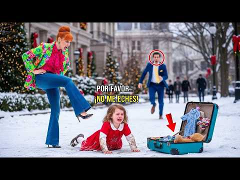 Millonario Regresa De Viaje Y Ve A Su Hija EchaDa Por La Madrastra En Navidad. Corre Hacia Ella Y…