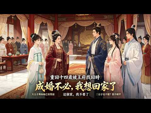 重回十四歲被王府找回時，母親為難道：大公子已和你妹妹有了情誼，二公子也不錯，要不你們湊合一起算了，我搖了搖頭：成婚不必，我想回家了#有聲小說 #情感故事#古言
