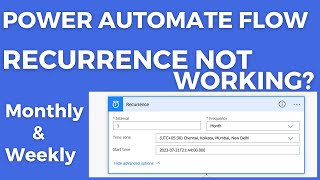 Power automate scheduled flow not running | flow recurrence not working | Scheduled flow issue fixed screenshot 5