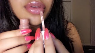 ASMR~ Sparkly lips tutorial  a LOT of mouth sounds