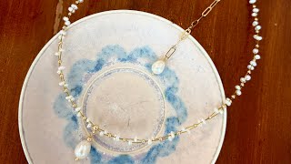 Tutorial pearls necklace #necklace #necklacelover #necklacemaking #handmadejewelry #necklacedesigns