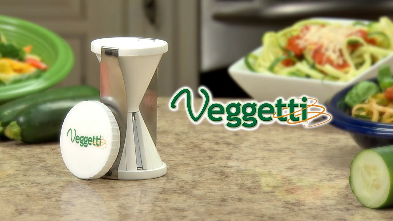 Veggetti Veggie Slicer, Dual Stainless Steel Blade Vegetable Cutter for Thick or Thin Noodle