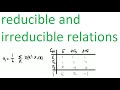 Reducible and irreducible relations