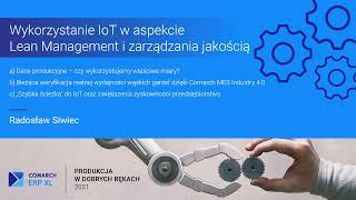 Wykorzystanie IoT w aspekcie Lean Management i zarządzania jakością