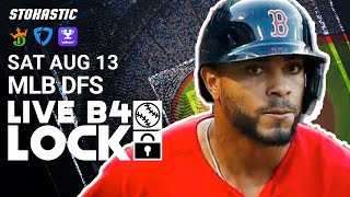 LIVE MLB DFS Picks Today 8\/13\/22: Fantasy Baseball Lineups | DraftKings \& FanDuel | Live Before Lock