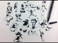 Gesture Drawing & People Sketching with a Brush Pen