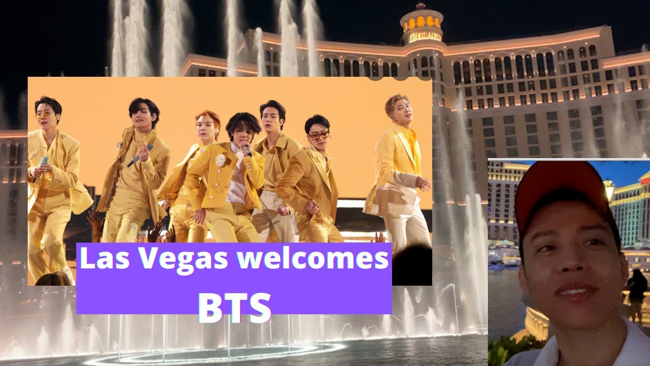 Las Vegas welcomes BTS with marquee takeover, Bellagio fountain show