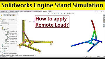 Solidworks remote load simulation [Engine Stand Analysis]