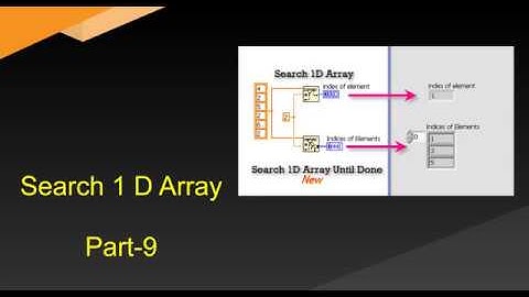 Search 1D Array Labview Tamil