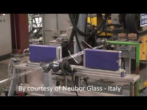 On-line diameter control of transparent glass tube