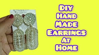 Earrings Making At Home❤️ || Handmade || #tutorial #diyearrings #youtube #handmadejewelry #trending