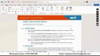 Illustrated Excel 2019 | Module 8: SAM Project 1a M&K Merchants Bank